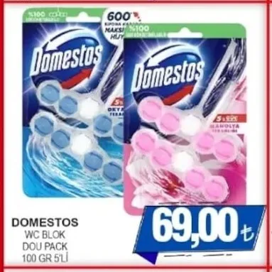 Domestos Wc Blok Dou Pack 100 Gr 5'Li