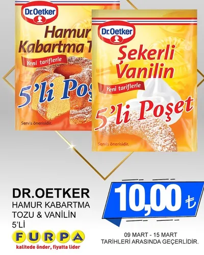 Dr. Oetker Hamur Kabartma Tozu & Vanilin 5'Li