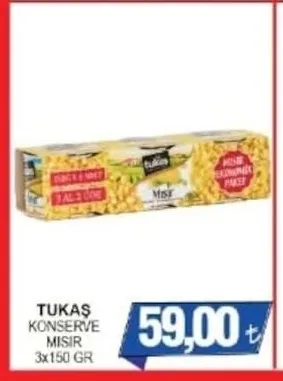 Tukaş Konserve Mısır 3X150 Gr