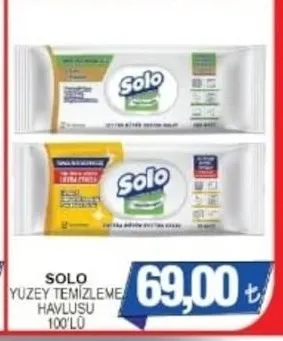 Solo Yüzey Temizleme Havlusu 100'Lü