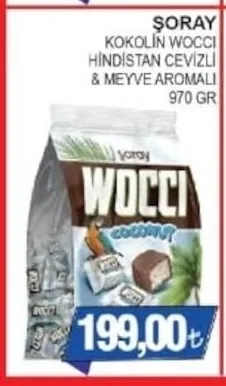 Şöray Kokolin Wocci Hindistan Cevizli & Meyve Aromali 970 Gr