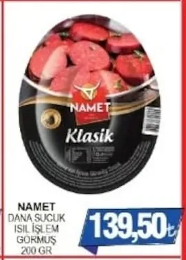 Namet Dana Sucuk Isil Işlem Görmüş 200 Gr