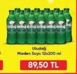 Uludağ Maden Suyu 12X200 Ml