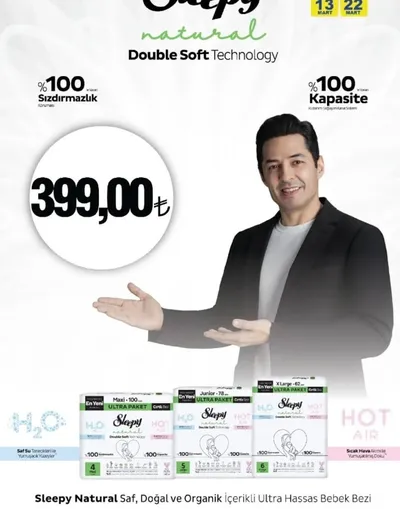 Sleepy Natural Ultra Hassas Bebek Bezi