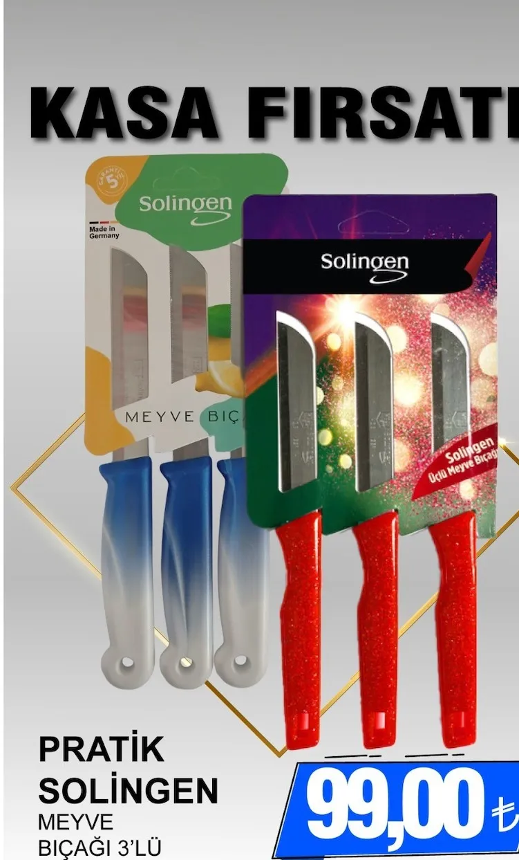 Pratik Solingen Meyve Bıçaği 3'Lü