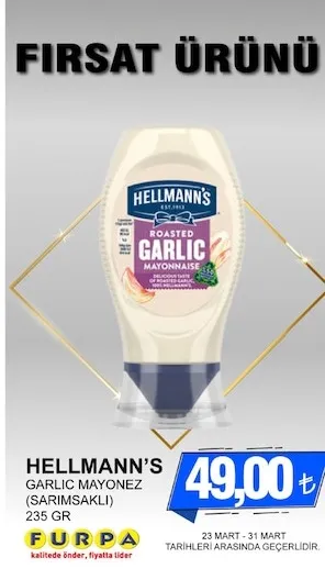 Hellmann'S Garlic Mayonez (Sarımsaklı) 235 Gr