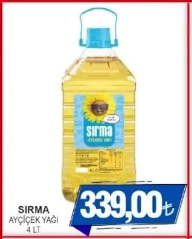 Sırma Ayçiçek Yağı 4 Lt