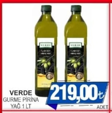 Verde Gurme Pirina Yağ 1 Lt