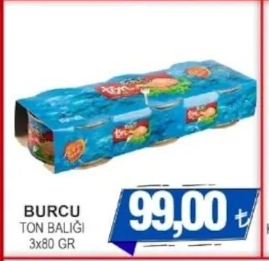 Burcu Ton Balığı 3X80 Gr