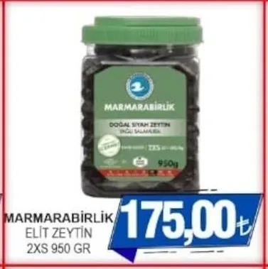 Marmarabirlik Elit Zeytin 2Xs 950 Gr