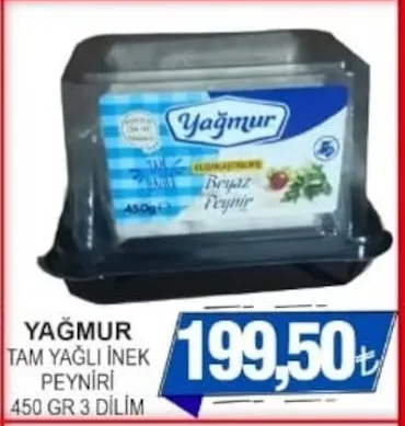Yağmur Tam Yağlı Inek Peyniri 450 Gr