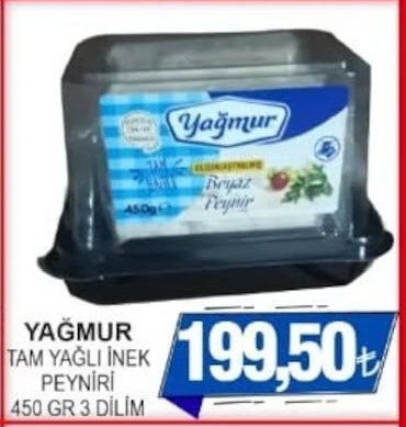 Yağmur Tam Yağlı Inek Peyniri 450 Gr