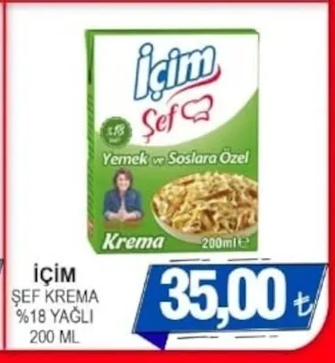 Içim Şef Krema %18 Yağlı 200 Ml