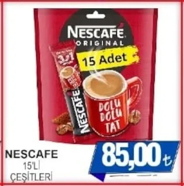 Nescafe 15'Li Çeşitleri
