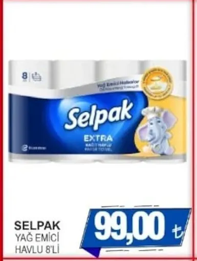 Selpak Yağ Emıcı Havlu 8'Li