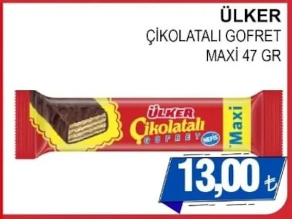 Ülker Çikolatalı Gofret Maxi 47 Gr