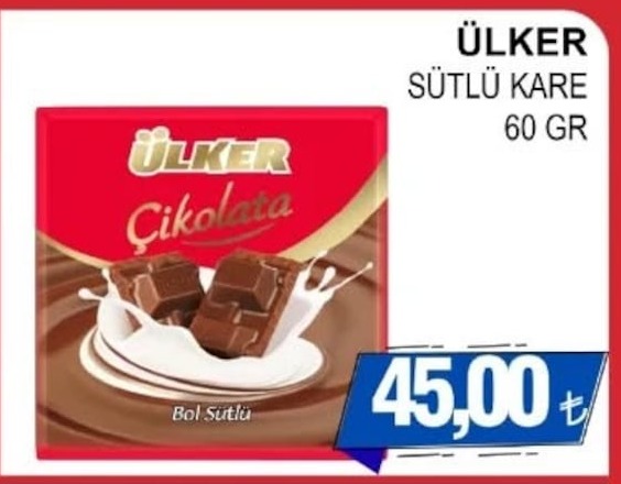 Ülker Sütlü Kare 60 Gr