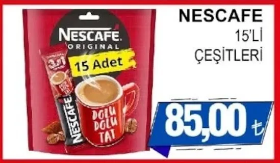 Nescafe 15'Li Çeşitleri