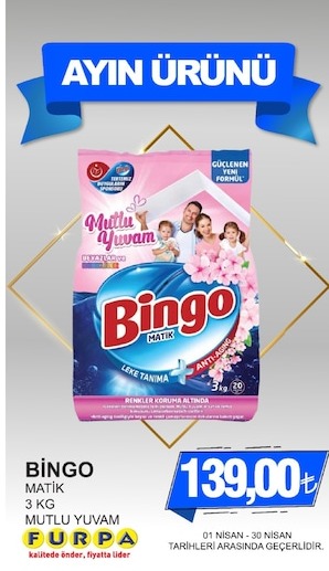 Bingo Matik 3 Kg Mutlu Yuvam