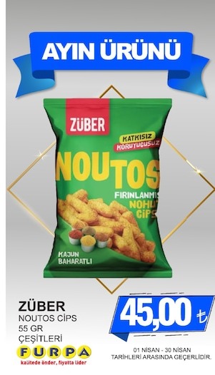 Züber Noutos Cips 55 Gr Çeşitleri