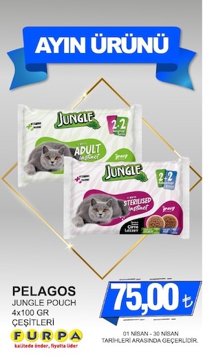 Pelagos Jungle Pouch 4X100 Gr Çeşitleri