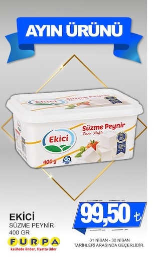 Ekici Süzme Peynir 400 Gr