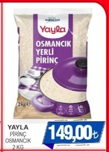Yayla Pirinç Osmancık 2 Kg