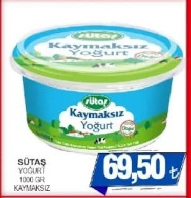 Sütaş Yoğurt 1000 Gr Kaymaksız