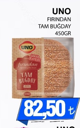 Uno Fırından Tam Buğday 450Gr