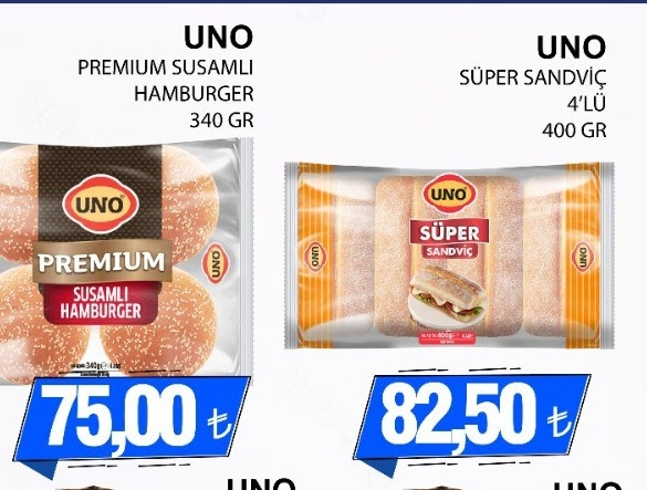 Uno Premium Susamlı Hamburger 340 Gr
