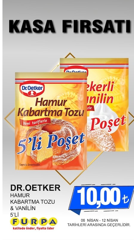 Dr. Oetker Hamur Kabartma Tozu & Vanilin 5'Li