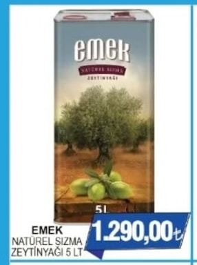 Emek Naturel Sızma Zeytinyağı 5 Lt