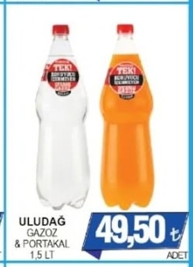 Uludağ Gazoz & Portakal 1,5 Lt