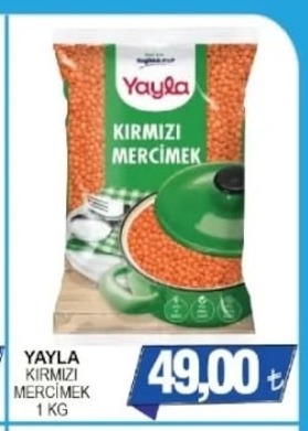 Yayla Kırmızı Mercimek 1 Kg