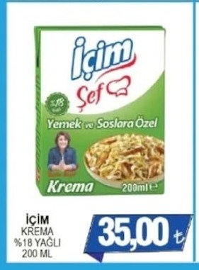 İçim Krema %18 Yağlı 200 Ml