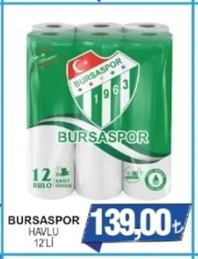 Bursaspor Havlu 12'Li