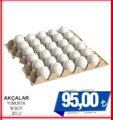 Akçalar Yumurta M Boy 30'Lu