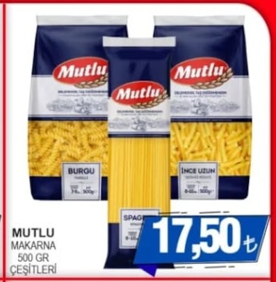 Mutlu Makarna 500 Gr Çeşitleri