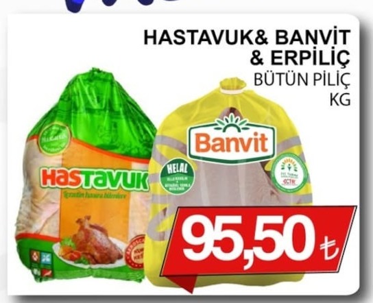 Hastavuk & Banvit & Erpiliç Bütün Piliç Kg