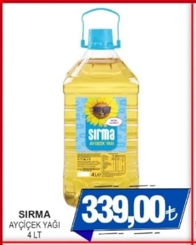 Sırma Ayçiçek Yağı 4 Lt