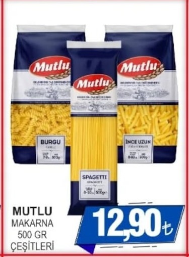 Mutlu Makarna 500 Gr Çeşitleri