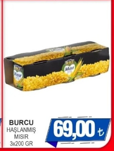 Burcu Haşlanmış Mısır 3X200 Gr
