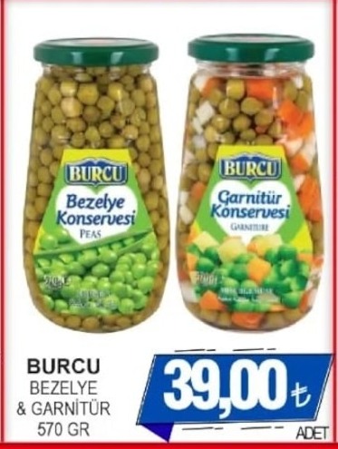 Burcu Bezelye & Garnitür 570 Gr