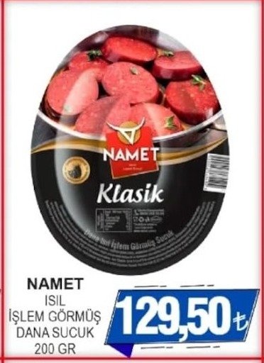 Namet Isıl İşlenmiş Dana Sucuk 200G