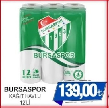 Bursaspor Kagit Havlu 12'Li