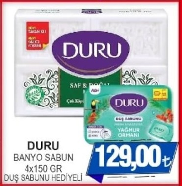 Duru Banyo Sabun 4X150 Gr Duş Sabunu Hedi̇yeli̇