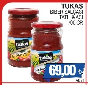 Tukaş Biber Salçası Tatlı & Acı 700 Gr