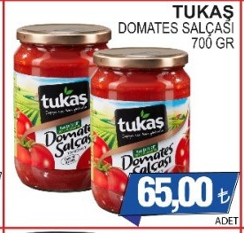 Tukaş Domates Salçası 700 Gr