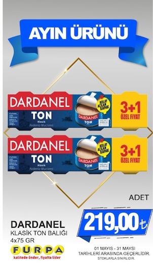 Dardanel Ton Klasik Akdeniz Macunesi 4X75 Gr