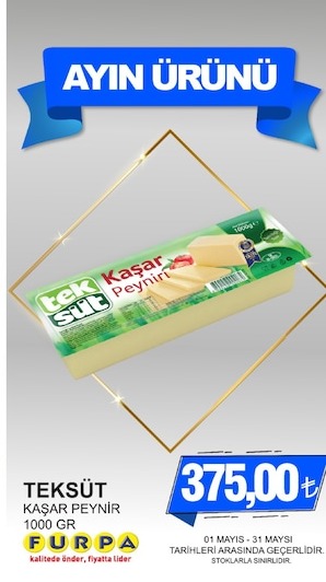 Teksüt Kaşar Peynir 1000G